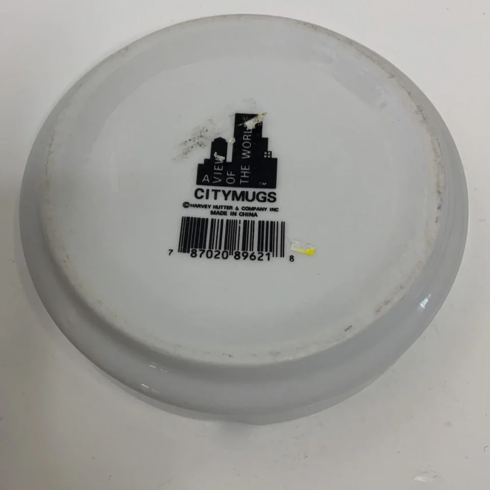 Ashtray | White NEW YORK View Of The World Glass State Memorabilia Smoking Tray